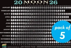 2026 Moon Calendar Card (5 pack): Lunar Phases, Eclipses, and More!