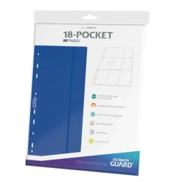 Album Pages Side-Loading 18-Pocket Blue Standard Size (10) Portfolio
