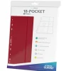 Album Pages Side-Loading 18-Pocket Red Standard Size (10) Portfolio