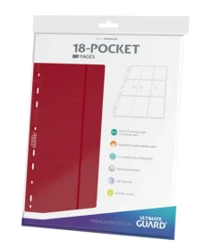Album Pages Side-Loading 18-Pocket Red Standard Size (10) Portfolio
