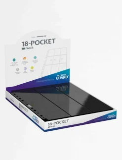 Album Pages Side-Loading 18-Pocket Black Standard Size (50) Portfolio