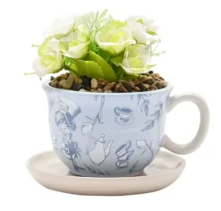 Alice Teacup Planter with Faux Plant