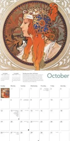 Alphonse Mucha Wall Calendar 2025 (Art Calendar)