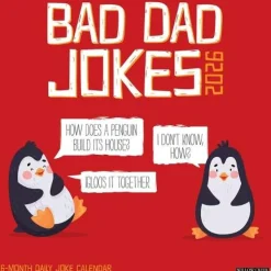 Bad Dad Jokes 2026 Wall Calendar