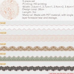 Baroque Lace PET Tape Sticker Set