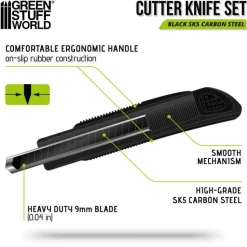 Black Hobby Knife +10 SK5 Blades