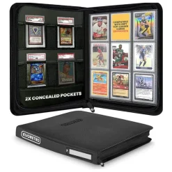 Black Toploader Cards Binder for 216 Cards