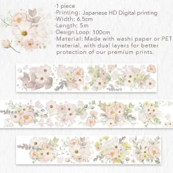 Blush Wide Iridescent PET Tape