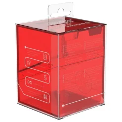 Boulder Deck Case Clear Ruby Standard Size (100+)