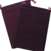 Burgundy Velour Dice Pouch (Small) Terningpose