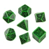 Call of Cthulhu Outer Gods Cthulhu Poly Green /Black (7) Terningsett, Call of Cthulhu RPG