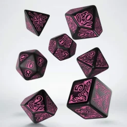 Call of Cthulhu 7th Edition Poly Black /Magenta (7) Terningsett, Call of Cthulhu RPG