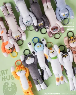Cat Hug Plush Keychain Blind Box