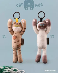 Cat Hug Plush Keychain Blind Box