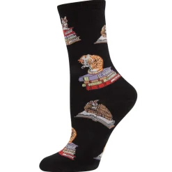 Cats on Books Socks (35-42)