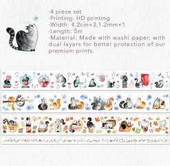 Chonky Cat Washi Tape Sticker Set