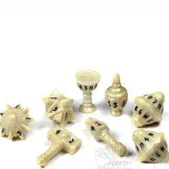 Cleric Poly Celestial Ivory (8) Terningsett, PolyHero