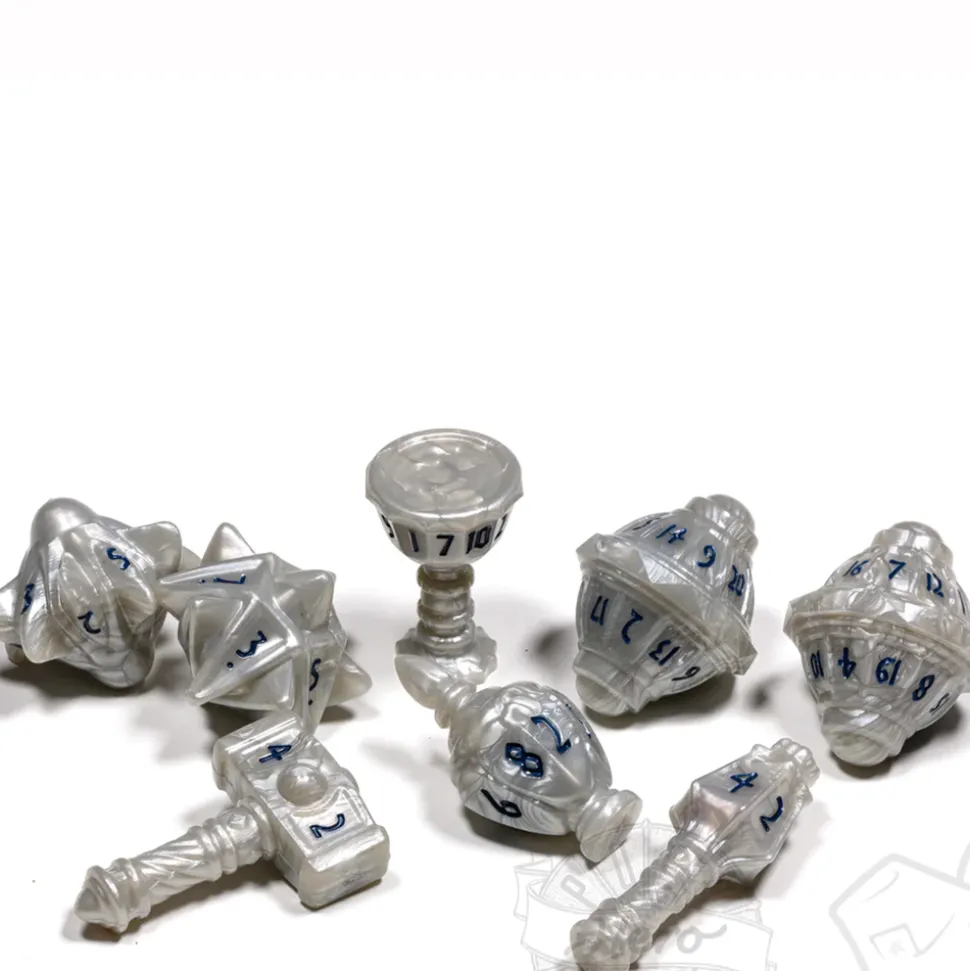 Cleric Poly Spirited Steel (8) Terningsett, PolyHero