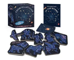 Constellations: A Wooden Magnet Set: With glow-in-the dark poster!