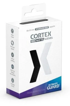Cortex Sleeves Matte Black Standard Size (100) Kortlommer, Cortex