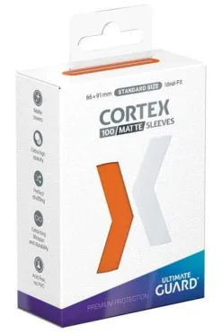 Cortex Sleeves Matte Orange Standard Size (100) Kortlommer, Cortex