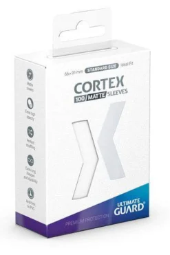 Cortex Sleeves Matte White Standard Size (100) Kortlommer, Cortex