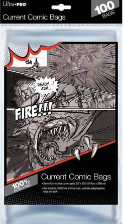 Current Size Comic Bags 100 Ct Pack