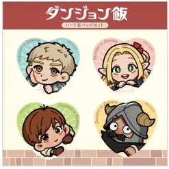 Delicious in Dungeon Heart Can Badge Pack (4)