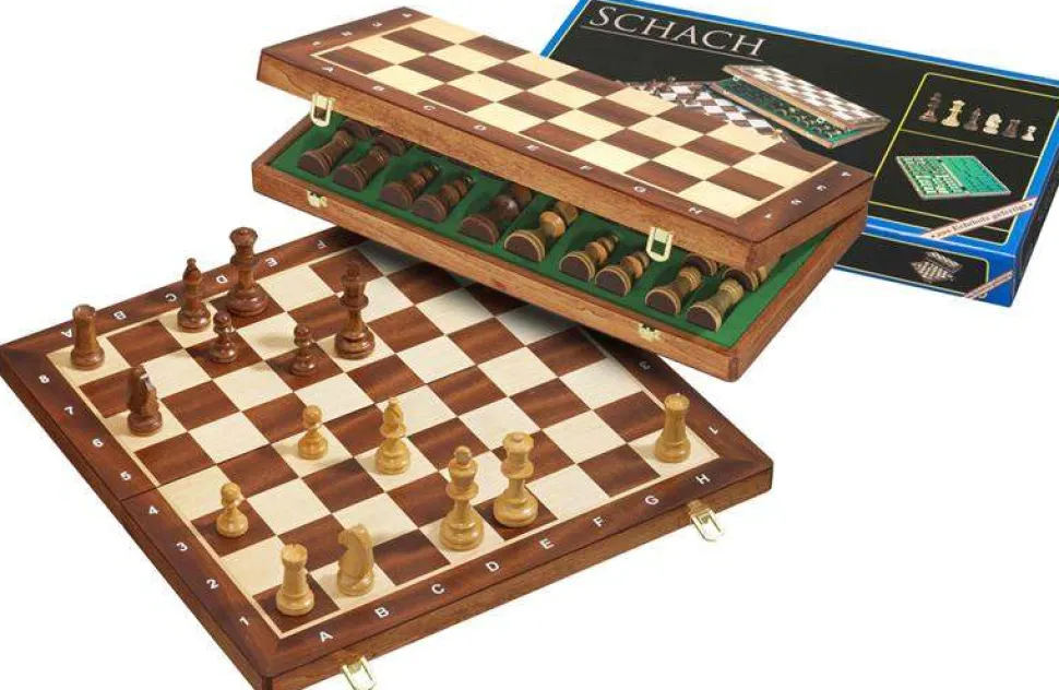 Deluxe sjakksett, 50mm felter