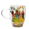 Disney Princesses Floral Decorative Glass Mug