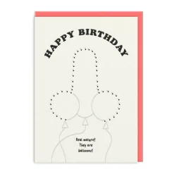 Dot To Dot Mature Balloons Birthday Card