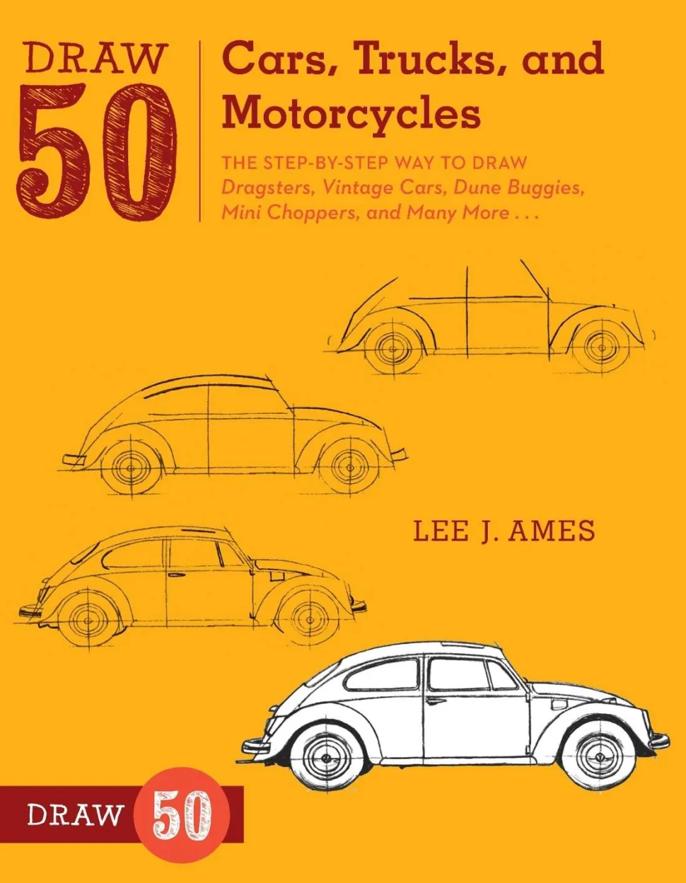 Draw 50 Cars, Trucks, and Motorcycles