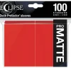 Eclipse PRO-Matte Apple Red Standard Size Sleeves (100)