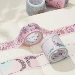 Elegant Floral Pastel Washi Tape Set (4)