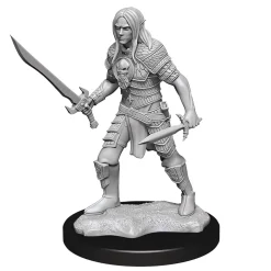 Elf Male Fighter (Wave 13) Pathfinder Deep Cuts Unpainted Miniature Figur