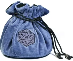 Flannel Blue Drawstring Dice Bag Terningpose