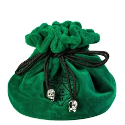 Flannel Green Drawstring Dice Bag Terningpose