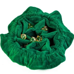 Flannel Green Drawstring Dice Bag Terningpose