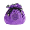 Flannel Purple Drawstring Dice Bag Terningpose