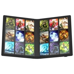 Flexxfolio 18-Pocket Black XenoSkin Standard Size (360) Portfolio