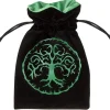 Forest Black & Green Velour Dice Bag Terningpose