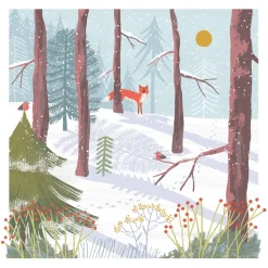 Fox In Woods Over The Isles Xmas Card