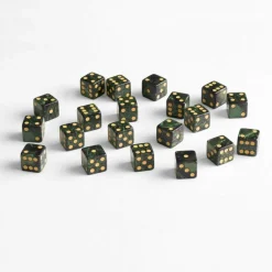 Full Pack of D6s Bottle Green /Gold (20)
