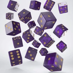 Full Pack of D6s Shimmering Purple /Gold (20)