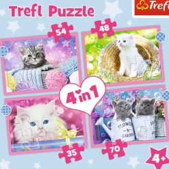 Fun Cats 4-in-1 Puzzle