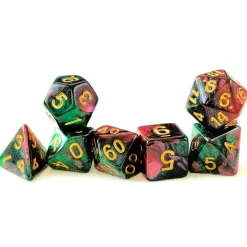 Galaxy Poly Red, Green /Gold (7)