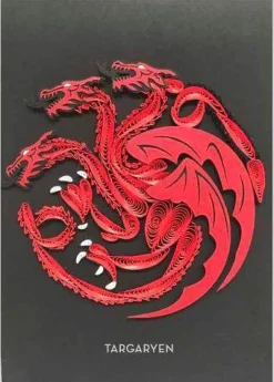 Game of Thrones: House Targaryen Quilled Card