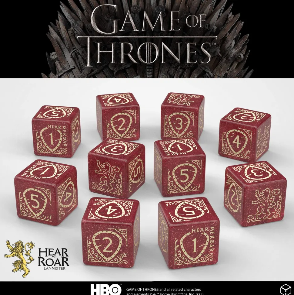 Game of Thrones Lannister D6 Red /Beige (10)