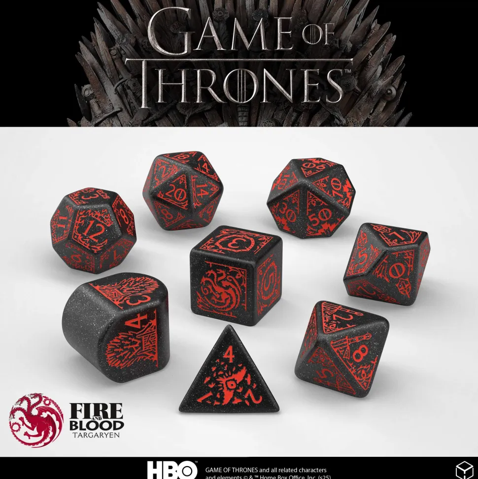 Game of Thrones Targaryen Poly Black /Red (7)