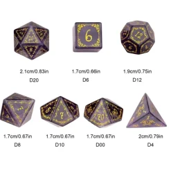 Gemstone Poly Amethyst Vine Pattern Purple /Gold (7)